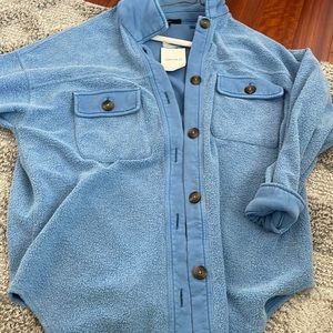 forever 21 blue jacket w buttons